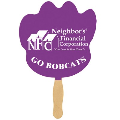 Paw Print Sandwiched Hand Fan (2 Side/ four color process imprint)