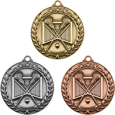 Stock Small Academic & Sports Laurel Medals - Lacrosse