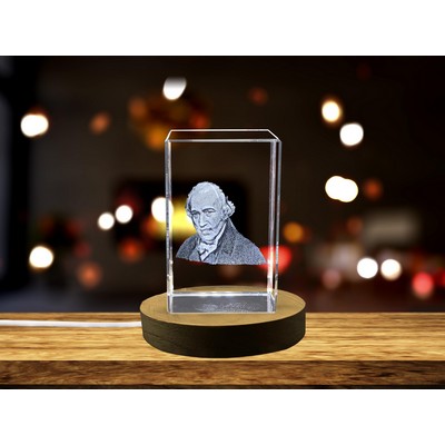 James Watt Engraved Crystal Award Trophy – Recognition for Steam Engine Innovators