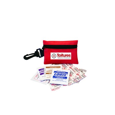 Sports First Aid Kit w/Nylon Bag & Clip (16 Pieces)