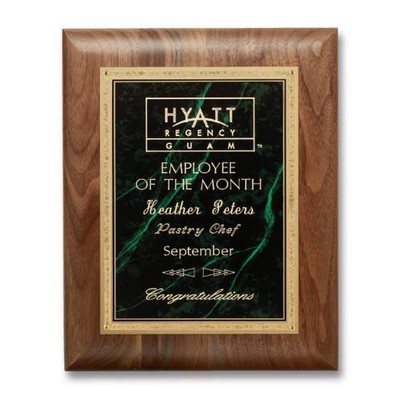 Gemstone Walnut Plaque - Walnut/Verdi