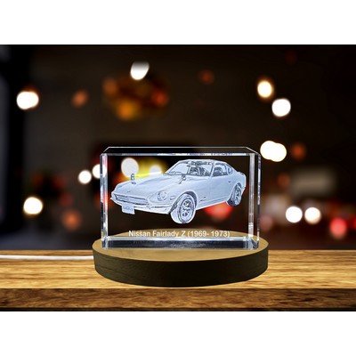 Fairlady Z Crystal Sculpture w/LED Base Light - Handcrafted Collectible