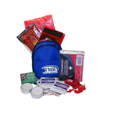 Disaster Survival Kit w/Nylon Bag & Clip (25 Pieces)