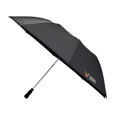 Elements 58" Recycled rPET Auto Open Travel Folding Umbrella - Black