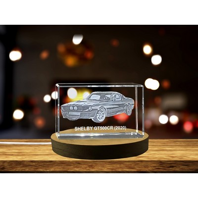 2020 Shelby GT500CR Supercar 3D Engraved Crystal Trophy w/LED Base Light
