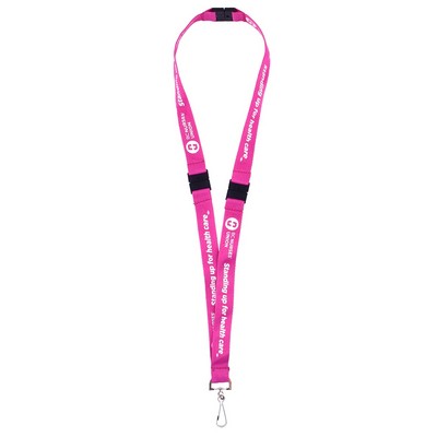 Silkscreen Lanyard w/3 Point Safety Breakaway