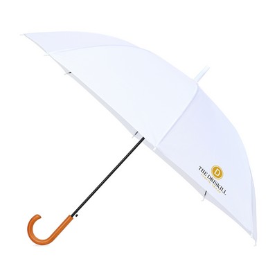 Elements 50" Recycled rPET Auto Open Hospitality Umbrella - White