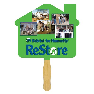 House Sandwiched Hand Fan (2 Side/ 1 imprint color)